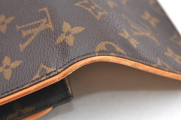 Authentic Louis Vuitton Monogram Pochette Twin GM Shoulder Bag M51852 LV K4146