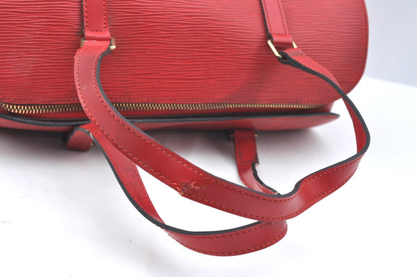 Authentic Louis Vuitton Epi Soufflot Hand Bag Red M52227 LV K4148