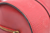Authentic Louis Vuitton Epi Soufflot Hand Bag Red M52227 LV K4148
