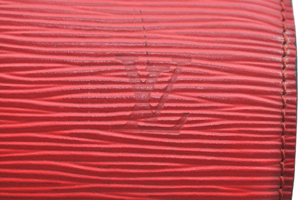 Authentic Louis Vuitton Epi Soufflot Hand Bag Red M52227 LV K4148
