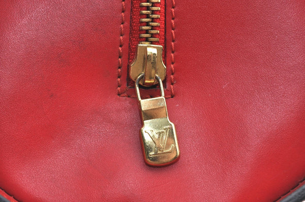 Authentic Louis Vuitton Epi Soufflot Hand Bag Red M52227 LV K4148