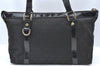 Authentic GUCCI Abbey Shoulder Tote Bag GG Canvas Enamel 141470 Black K4149