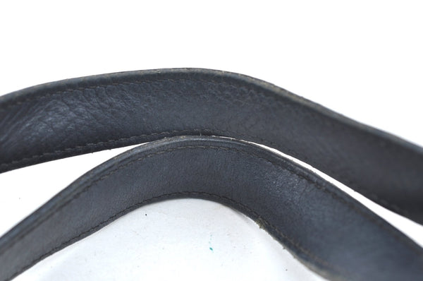 Authentic GUCCI Abbey Shoulder Tote Bag GG Canvas Enamel 141470 Black K4149