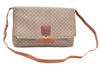 Authentic CELINE Macadam Blason Shoulder Cross Body Bag PVC Leather Beige K4150