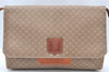 Authentic CELINE Macadam Blason Shoulder Cross Body Bag PVC Leather Beige K4150