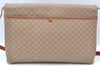 Authentic CELINE Macadam Blason Shoulder Cross Body Bag PVC Leather Beige K4150