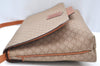 Authentic CELINE Macadam Blason Shoulder Cross Body Bag PVC Leather Beige K4150