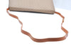 Authentic CELINE Macadam Blason Shoulder Cross Body Bag PVC Leather Beige K4150