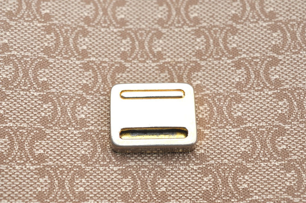 Authentic CELINE Macadam Blason Shoulder Cross Body Bag PVC Leather Beige K4150