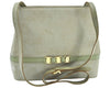 Authentic Salvatore Ferragamo Vara Shoulder Bag Suede Leather Light Green K4151