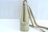 Authentic Salvatore Ferragamo Vara Shoulder Bag Suede Leather Light Green K4151