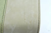 Authentic Salvatore Ferragamo Vara Shoulder Bag Suede Leather Light Green K4151