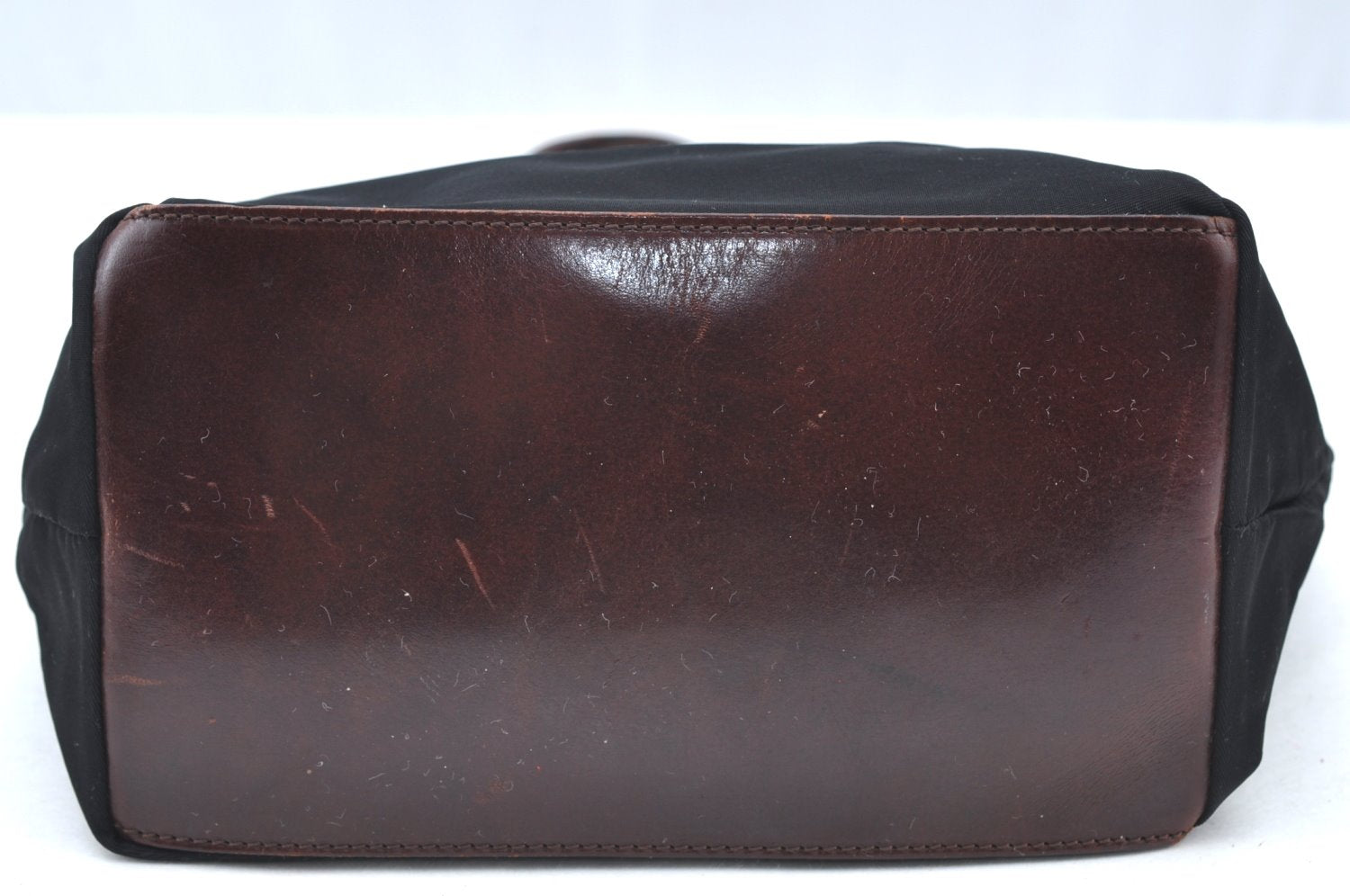 Authentic FENDI Vintage Shoulder Hand Bag Purse Nylon Leather Black K4152
