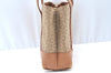 Authentic CELINE C Macadam Blason Pattern Hand Bag Canvas Leather Beige K4158