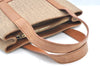 Authentic CELINE C Macadam Blason Pattern Hand Bag Canvas Leather Beige K4158