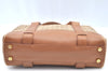 Authentic CELINE C Macadam Blason Pattern Hand Bag Canvas Leather Beige K4158