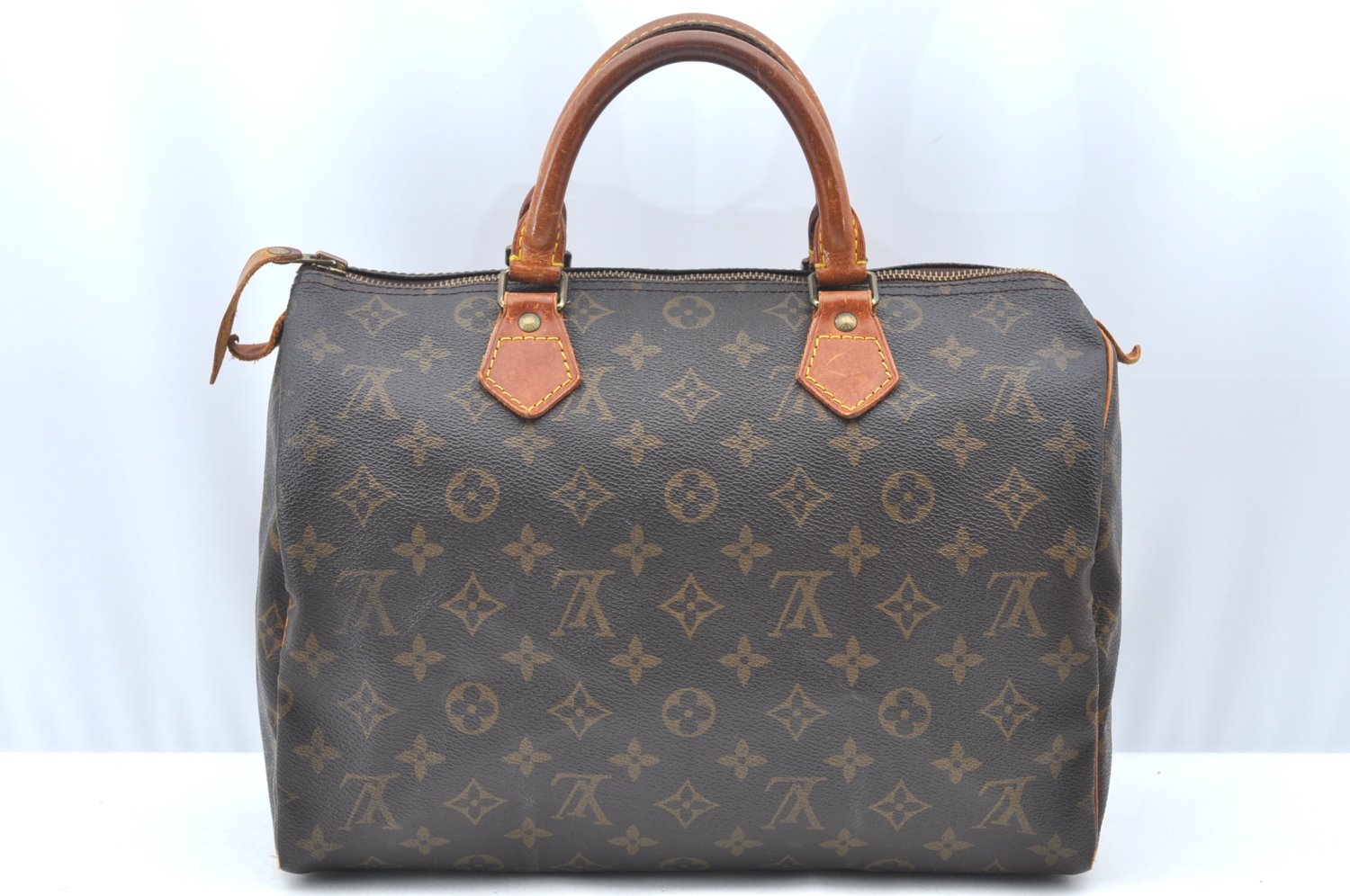 Authentic Louis Vuitton Monogram Speedy 30 Hand Boston Bag M41526 LV K4159