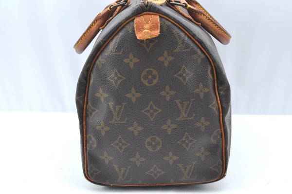 Authentic Louis Vuitton Monogram Speedy 30 Hand Boston Bag M41526 LV K4159