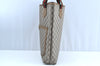 Authentic GUCCI Web Sherry Line GG Plus Tote Bag PVC Leather Brown K4163