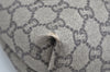 Authentic GUCCI Web Sherry Line GG Plus Tote Bag PVC Leather Brown K4163