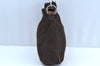 Authentic GUCCI Bamboo 2Way Shoulder Hand Bag Nylon Leather 0011638 Brown K4164
