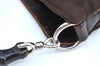 Authentic GUCCI Bamboo 2Way Shoulder Hand Bag Nylon Leather 0011638 Brown K4164