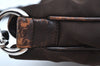 Authentic GUCCI Bamboo 2Way Shoulder Hand Bag Nylon Leather 0011638 Brown K4164