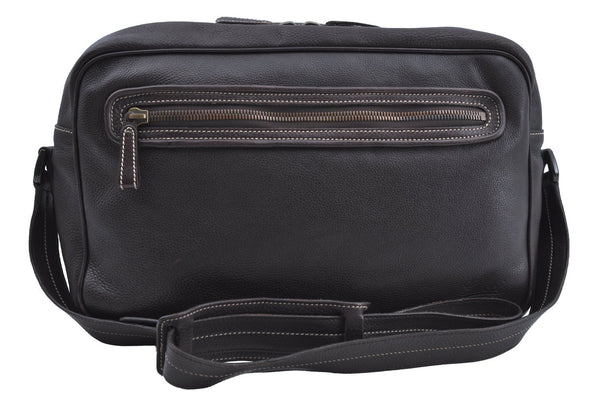 Authentic GUCCI Vintage Shoulder Cross Body Bag Leather Brown K4166