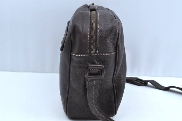 Authentic GUCCI Vintage Shoulder Cross Body Bag Leather Brown K4166