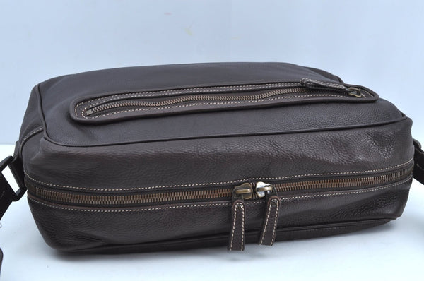 Authentic GUCCI Vintage Shoulder Cross Body Bag Leather Brown K4166