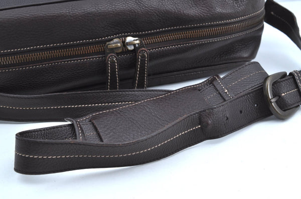 Authentic GUCCI Vintage Shoulder Cross Body Bag Leather Brown K4166