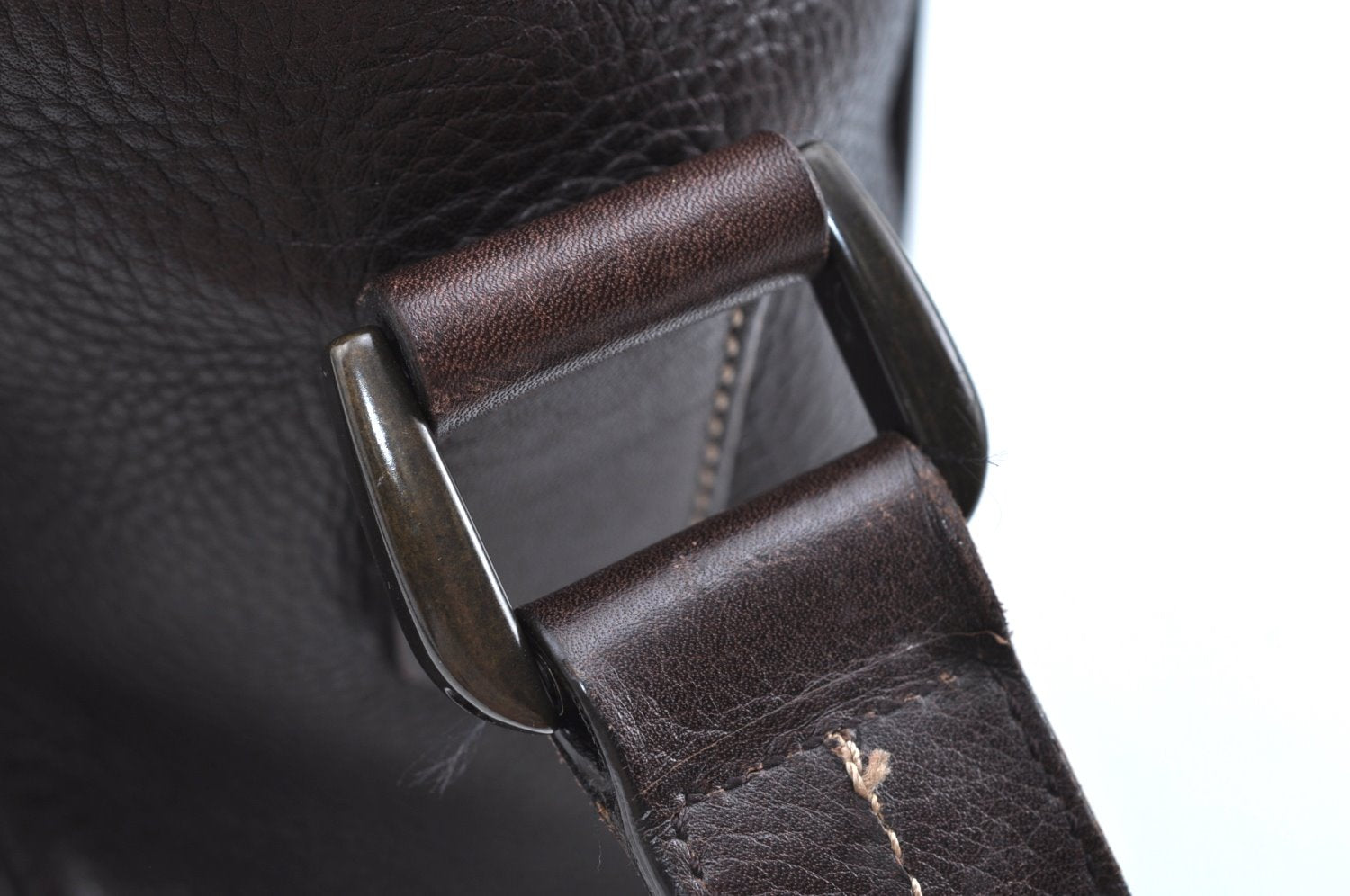 Authentic GUCCI Vintage Shoulder Cross Body Bag Leather Brown K4166