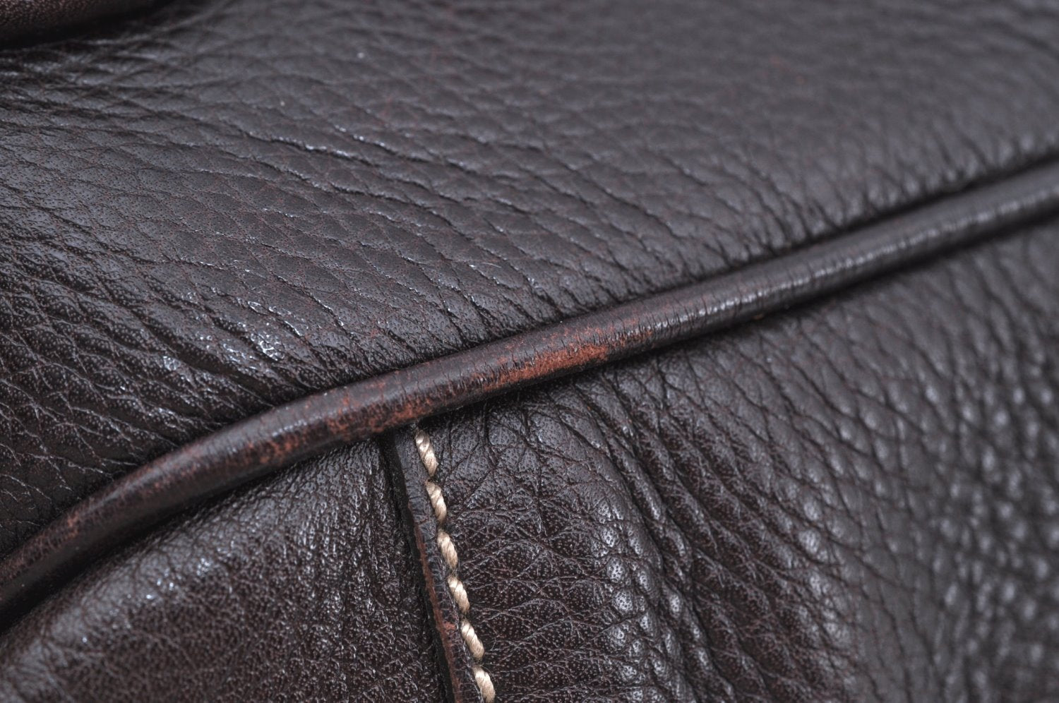 Authentic GUCCI Vintage Shoulder Cross Body Bag Leather Brown K4166