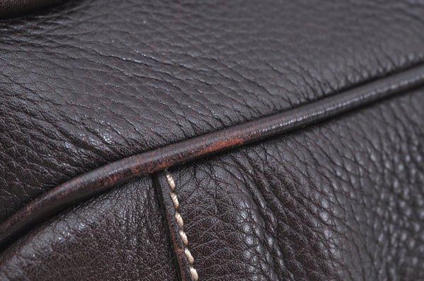 Authentic GUCCI Vintage Shoulder Cross Body Bag Leather Brown K4166