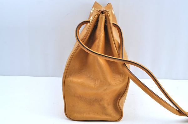 Authentic GUCCI Vintage Shoulder Bag Purse Leather Yellow Junk K4168