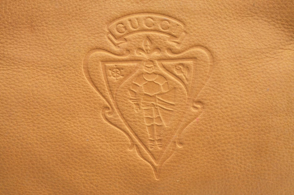 Authentic GUCCI Vintage Shoulder Bag Purse Leather Yellow Junk K4168