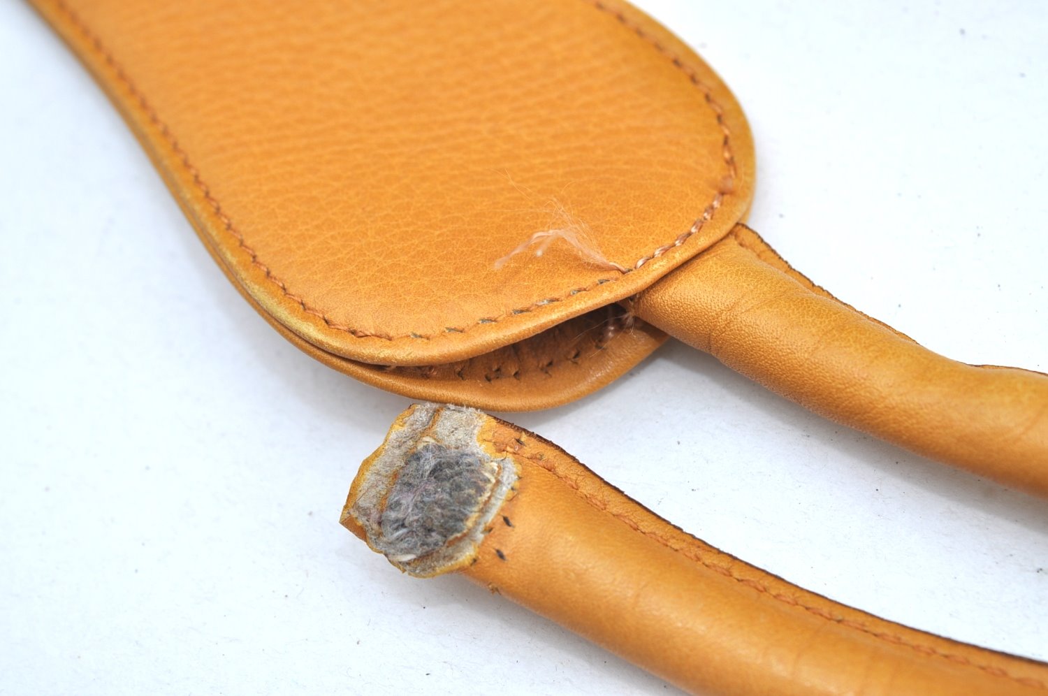 Authentic GUCCI Vintage Shoulder Bag Purse Leather Yellow Junk K4168