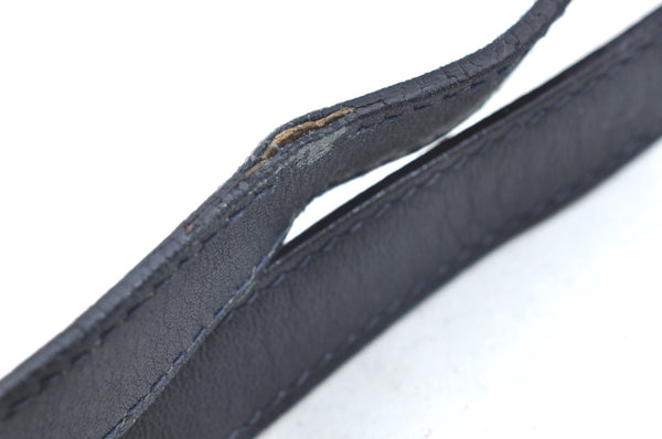 Authentic GUCCI Micro GG PVC Leather Shoulder Cross Body Bag Navy Blue K4169