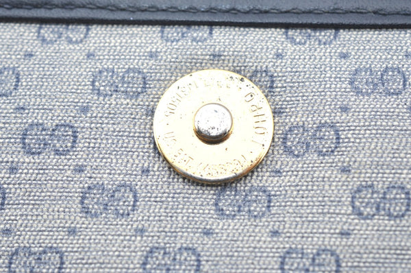 Authentic GUCCI Micro GG PVC Leather Shoulder Cross Body Bag Navy Blue K4169