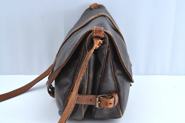 Authentic Louis Vuitton Monogram Saumur 30 Shoulder Cross Bag M42256 LV K4171
