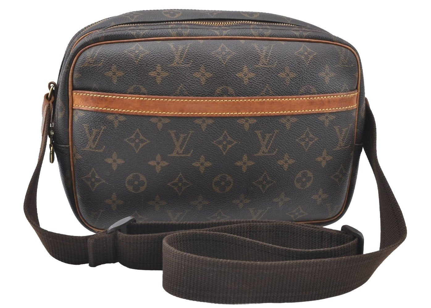 Authentic Louis Vuitton Monogram Reporter PM Shoulder Cross Bag M45254 LV K4176