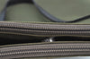 Authentic BURBERRY BLUE LABEL Nova Check Shoulder Bag Nylon Leather Khaki K4178