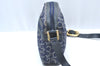 Authentic CELINE C Horse Carriage Shoulder Bag Canvas Leather Navy Blue K4180