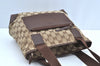 Authentic GUCCI Vintage Shoulder Tote Bag GG Canvas Leather 0190402 Brown K4182