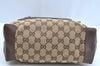 Authentic GUCCI Vintage Shoulder Tote Bag GG Canvas Leather 0190402 Brown K4182