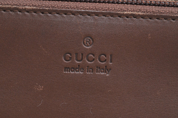 Authentic GUCCI Vintage Shoulder Tote Bag GG Canvas Leather 0190402 Brown K4182