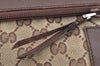 Authentic GUCCI Vintage Shoulder Tote Bag GG Canvas Leather 0190402 Brown K4182