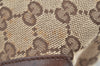 Authentic GUCCI Vintage Shoulder Tote Bag GG Canvas Leather 0190402 Brown K4182