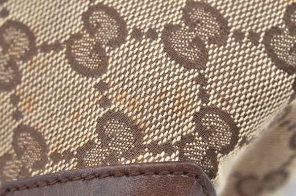 Authentic GUCCI Vintage Shoulder Tote Bag GG Canvas Leather 0190402 Brown K4182