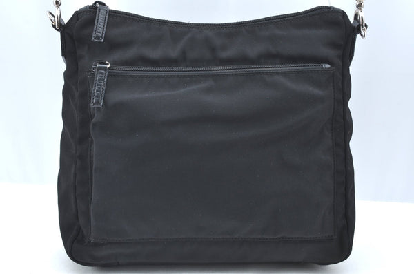 Authentic GUCCI Bamboo 2Way Shoulder Hand Bag Nylon Leather 0000509 Black K4185